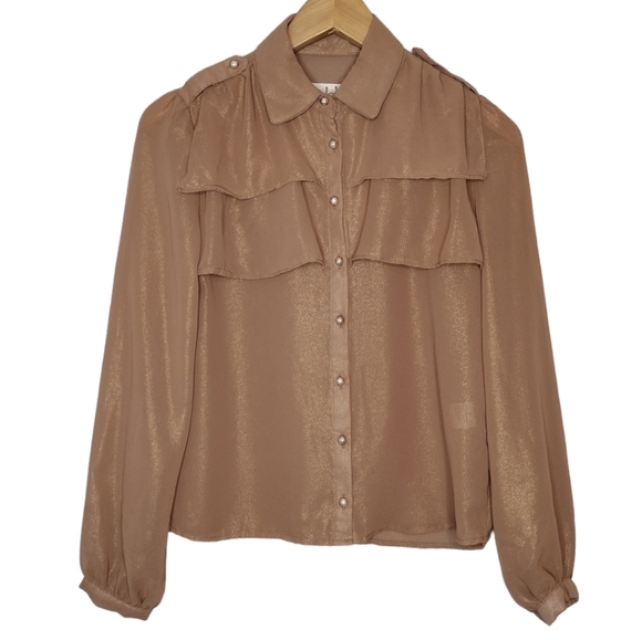 NWT Lola Women's Button Down Blouse - Picture 1 of 14